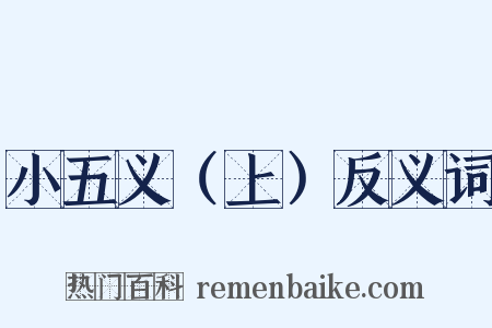 小五义（上）反义词是什么意思的图片